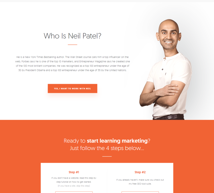 How to recreate Neil Patel’s landing page look and feel in Ontraport